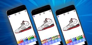 Glitter Coloring - Sneakers Screenshot 0
