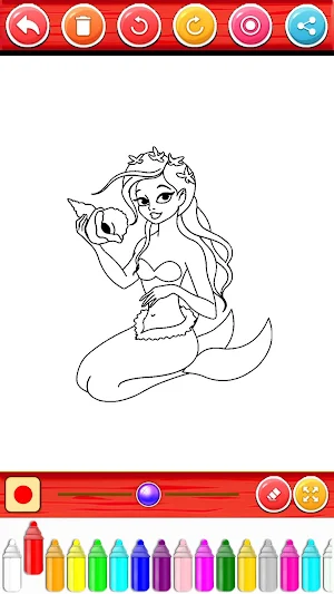 little mermaid coloring book Screenshot 2