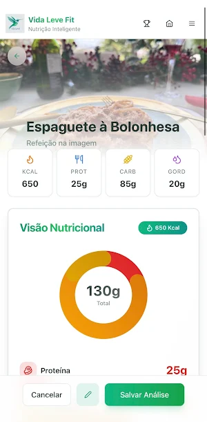 Vida Leve Fit: AI Nutrition Screenshot 2