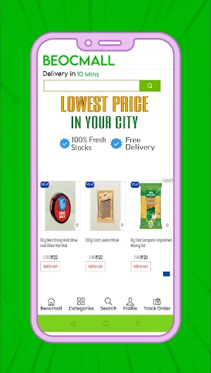 Beocmall:Grocery in 10 minutes Screenshot 2