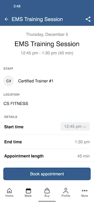 CS FITNESS Screenshot 2