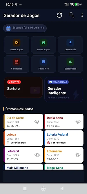 Brazilian LotteryGenerator Screenshot 0