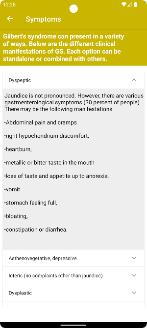 Gilbert Syndrome Guidlines Screenshot 3