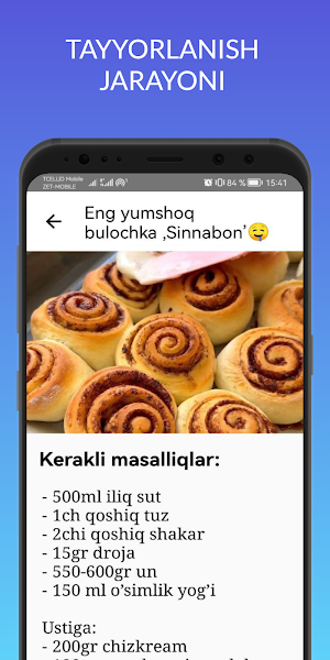 Taomlar va Disertlar 2024 Screenshot 1