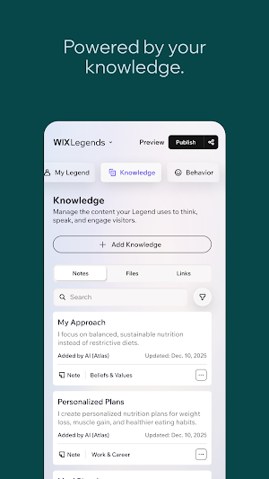 Wix Legends Screenshot 1