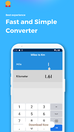 Miles to Km Converter Screenshot 1