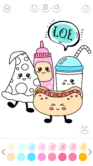 Kawaii Coloring Book Glitter Screenshot 1