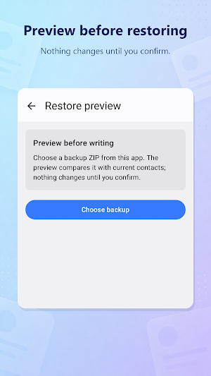 Contact Vault: Backup Screenshot 2