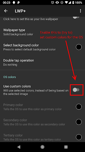 LWP+ - live wallpaper with customized colors Screenshot 0