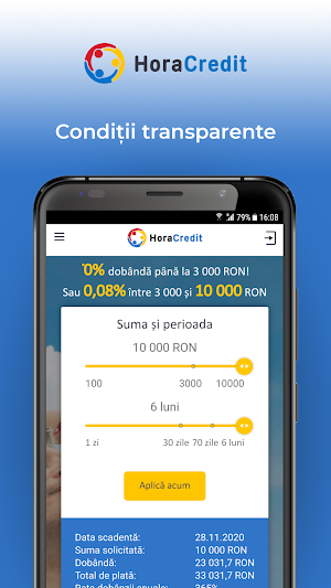 HoraCredit - creditare online Screenshot 0