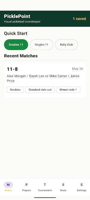 PicklePoint Scorekeeper Screenshot 0