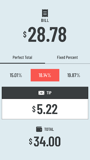 Perfect Total - Tip Calculator Screenshot 0