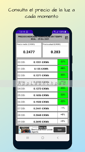Precio de la luz hoy en España Screenshot 0
