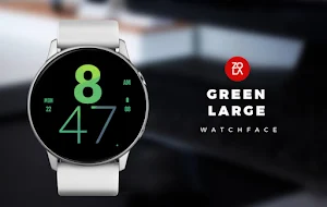Green Large Watch Face Screenshot 0