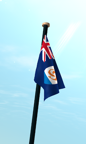 Anguilla Flag 3D Wallpaper Screenshot 2