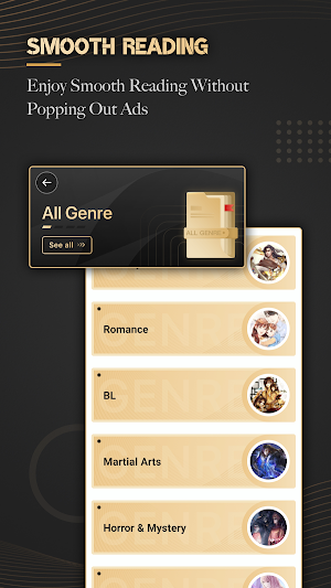 Flying Lines+: Romance & Yaoi Webnovel Reader Screenshot 2