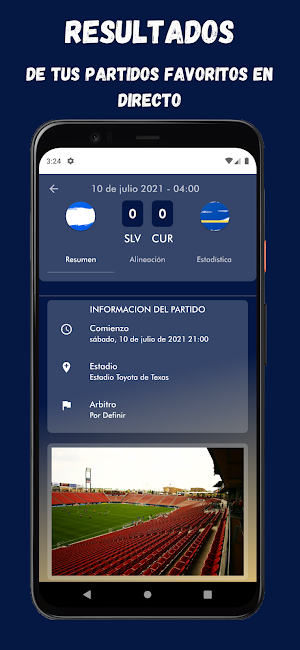 Copa Oro  2021 - Resultados en vivo Screenshot 1