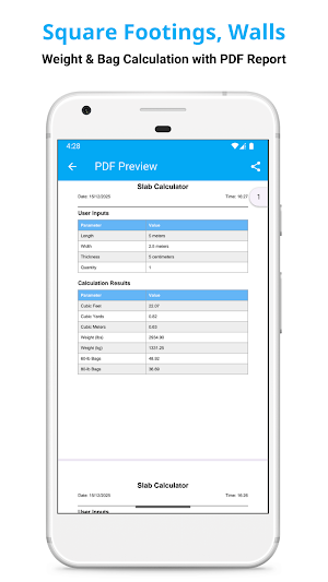 Concrete Calculator Screenshot 2