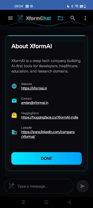 XformChat-Local RAG Screenshot 2