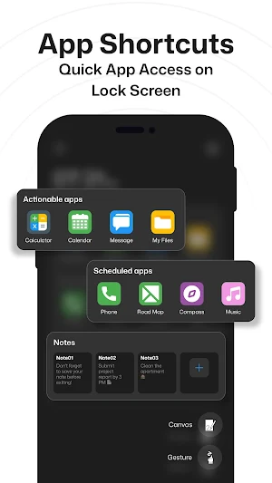 App Shortcuts On LockScreen Screenshot 0