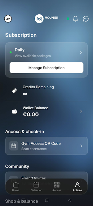 Mounier Fitness Screenshot 1