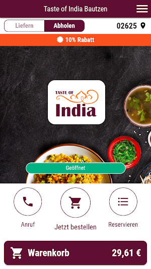 Taste of India Bautzen Screenshot 0
