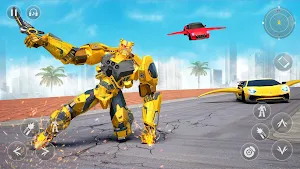 Flying Car Robot Shooting Game Screenshot 3