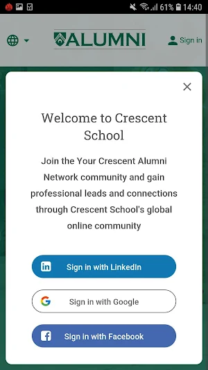 Crescent Alumni Screenshot 1
