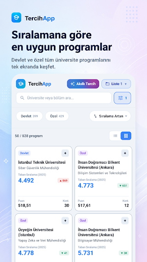 TercihApp - YKS Tercih Robotu Screenshot 2