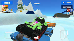 Baby Monster Truck Ice Racing Screenshot 0