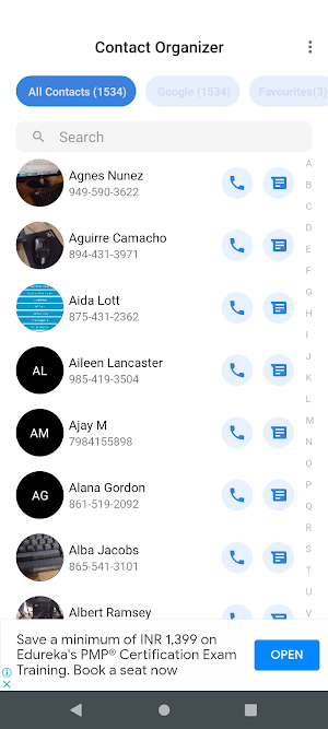 Contact Organizer Screenshot 1