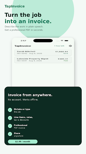 TapInvoice Screenshot 0