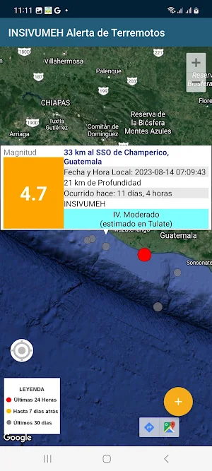 INSIVUMEH Alerta de Terremotos Screenshot 0