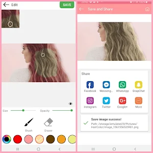Hair color changer - Try different hair colors Screenshot 1