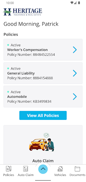 Heritage Insurance Mobile Screenshot 1