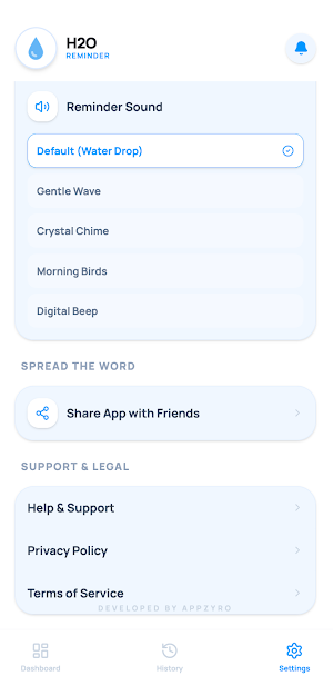 H2O Reminder – Water Tracker Screenshot 2