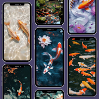 Peaceful Koi Pond Wallpaper 4K