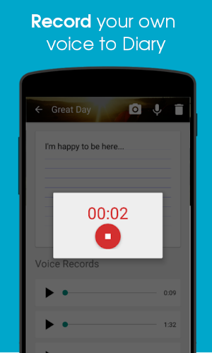 Voice Diary with Photos & Videos Screenshot 1