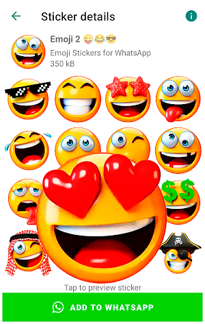Emoji Stickers for WhatsApp Screenshot 1