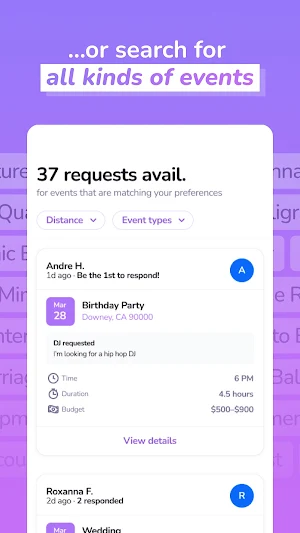 Instaparty - Vendors Screenshot 2
