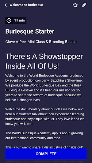 World Burlesque Academy Screenshot 1