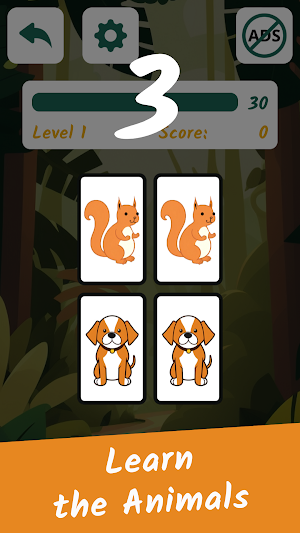 Kids Memory Game: Animals Screenshot 0