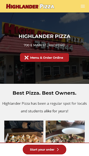 Highlander Pizza Screenshot 2