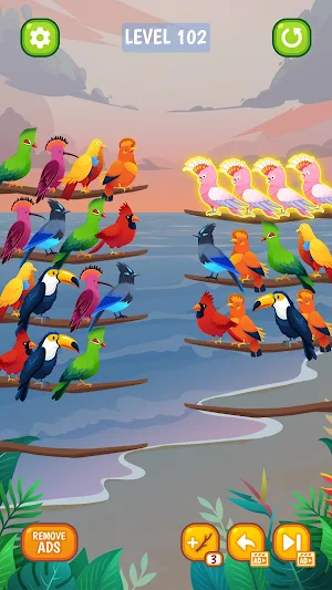 Bird Sort - Color Puzzle Screenshot 2