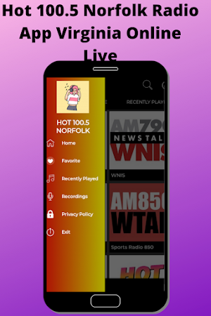 Hot 100.5 Norfolk Radio App Virginia Online Live Screenshot 2