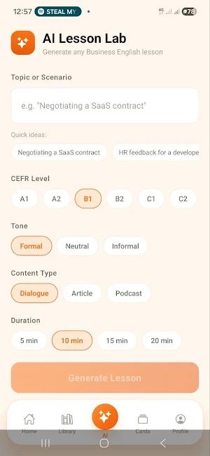 ProTalk: Business English AI Screenshot 1