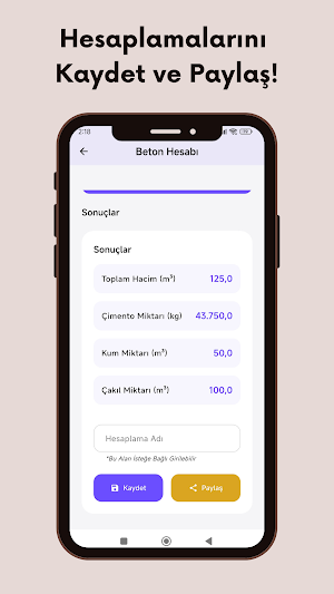 İnşaat Hesapla - Birim Çeviri Screenshot 2