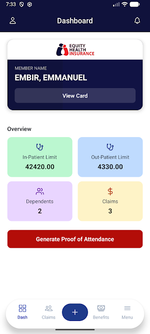 Equity Health Insurance Screenshot 1