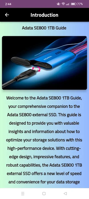 adata se800 1tb guide Screenshot 1