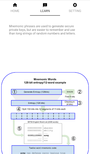 Mnemonic Phrase Generator - Se Screenshot 1
